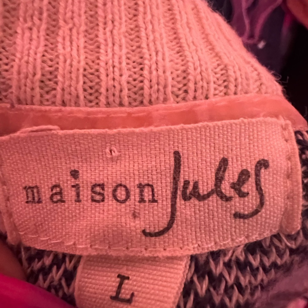 Maison Jules Multicolor Patterned Sweater - image 3